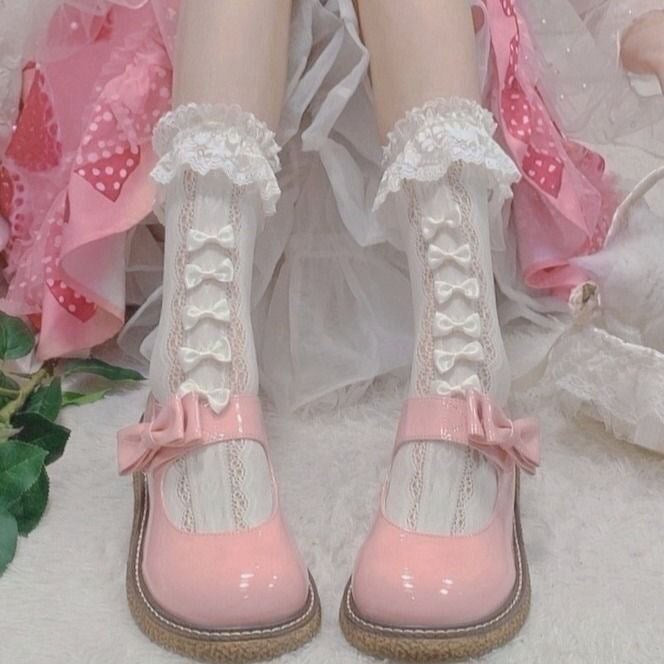 White Lace Lolita Short Socks