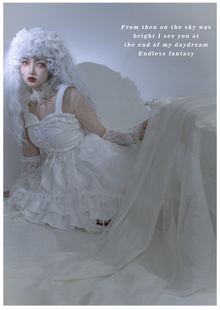 JSK ♥Ready to Ship♥White Lover♥ Gothic Lolita Dress