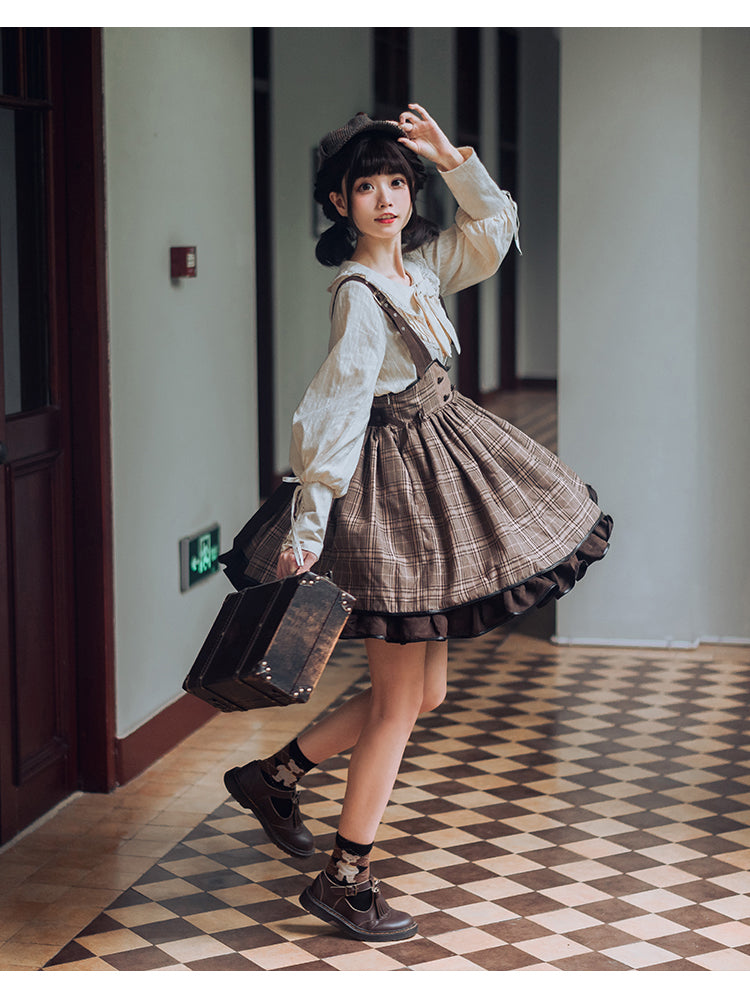 SK♥ Ready to Ship♥Vanilla Latte Little Detective♥ Classic Lolita Dress