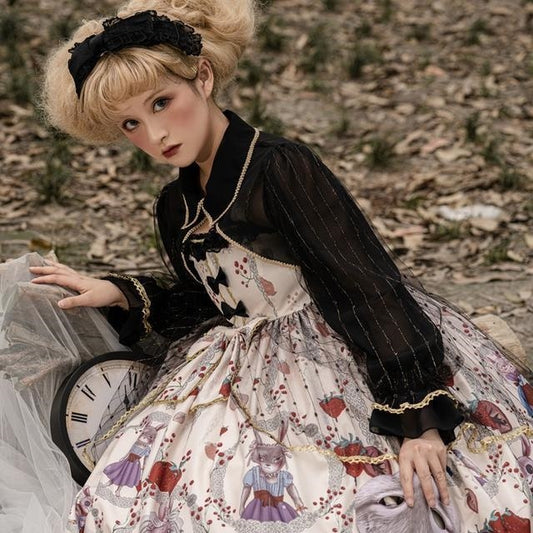 Dull Black Long Sleeve Lace Blouse