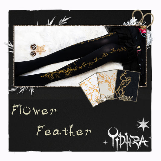 Flower Feather Tights By Yidhra