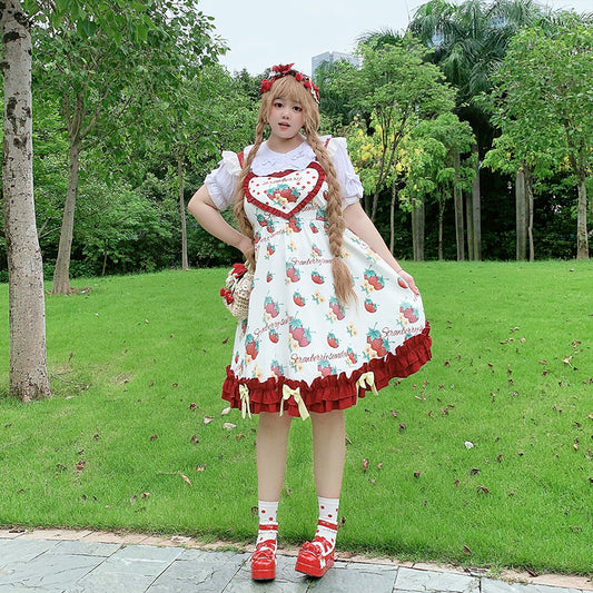 JSK Dress♥Ready to Ship♥ Strawberry Sundae ♥Sweet Lolita Dress