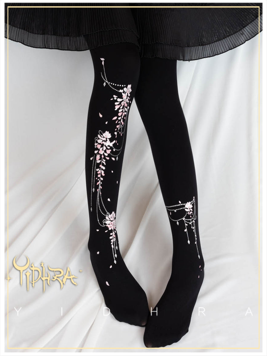 Wisteria Lolita Tights By Yidhra