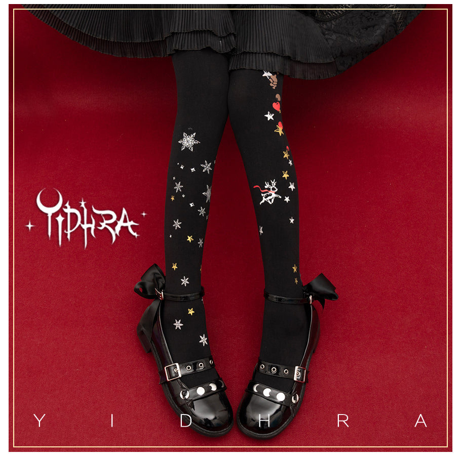 Christmas Deer Lolita Tights By Yidhra
