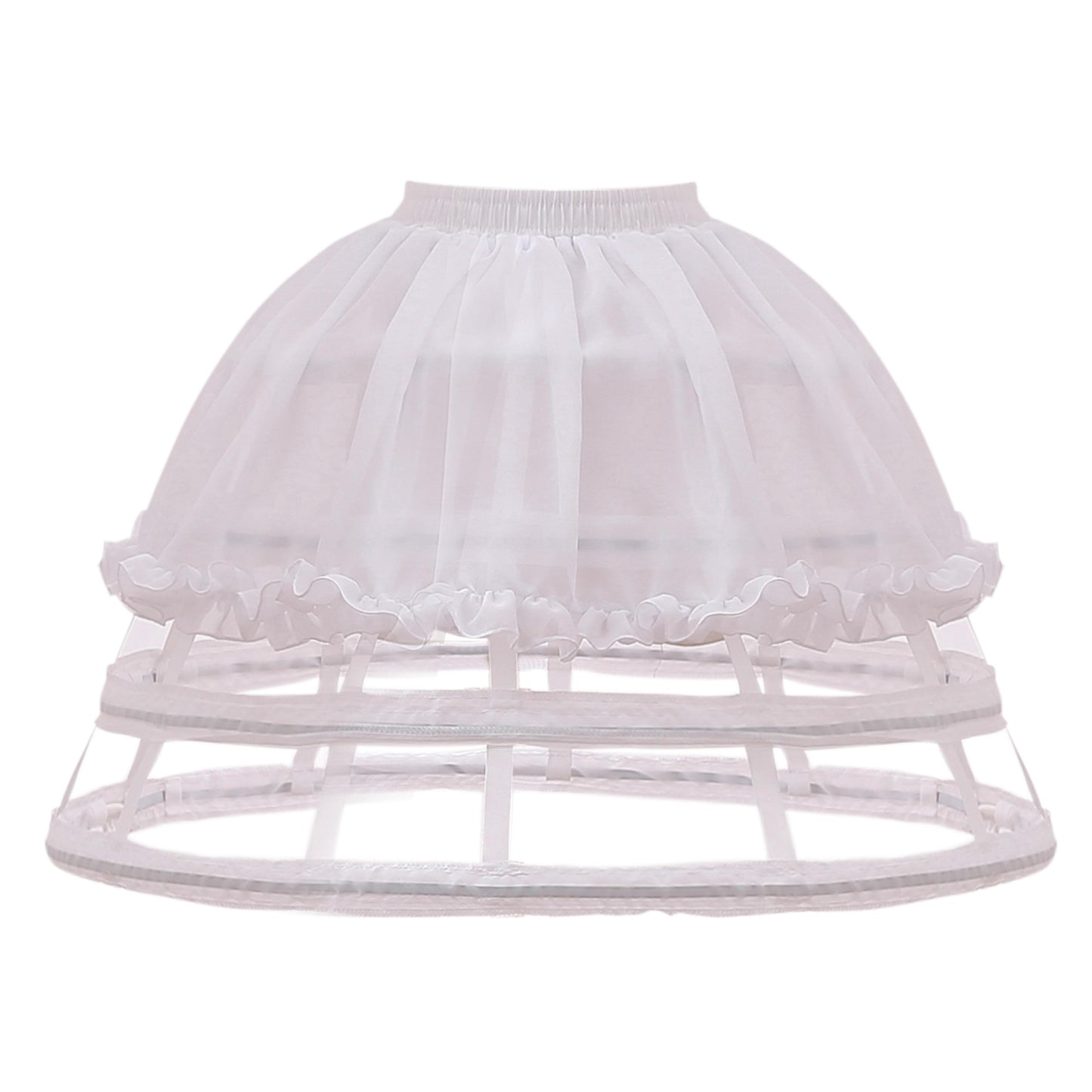 Fluffy 45cm Length Adjustable A line /Bell Shape Petticoat With Fish-bone