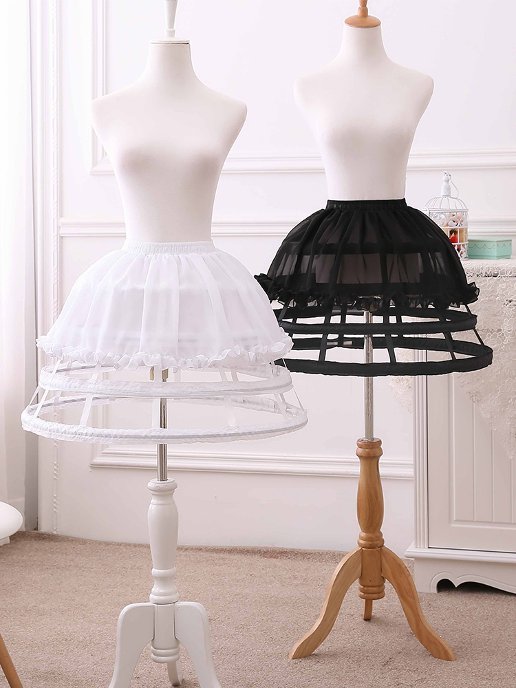 Fluffy 45cm Length Adjustable A line /Bell Shape Petticoat With Fish-bone