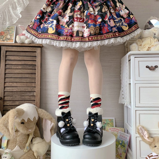 Fluffy Round Toe Kawaii Lolita Boots