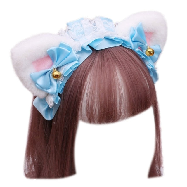 Lolita Cosplay Animal Headband Plush Cat Ears