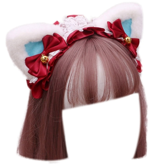 Lolita Cosplay Animal Headband Plush Cat Ears