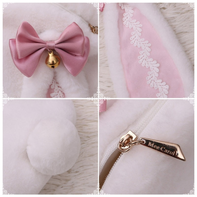 Lolita Cute Plush Rabbit Lop Ears Crossbody Bag