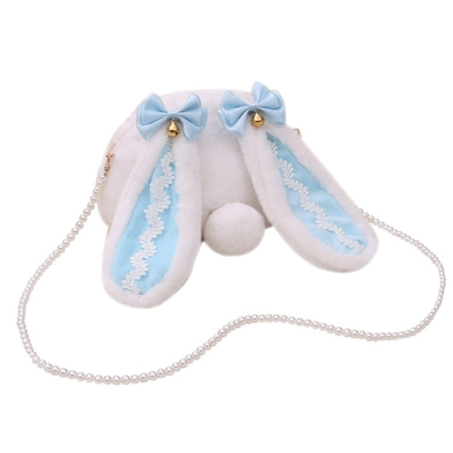 Lolita Cute Plush Rabbit Lop Ears Crossbody Bag