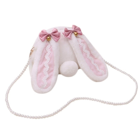 Lolita Cute Plush Rabbit Lop Ears Crossbody Bag