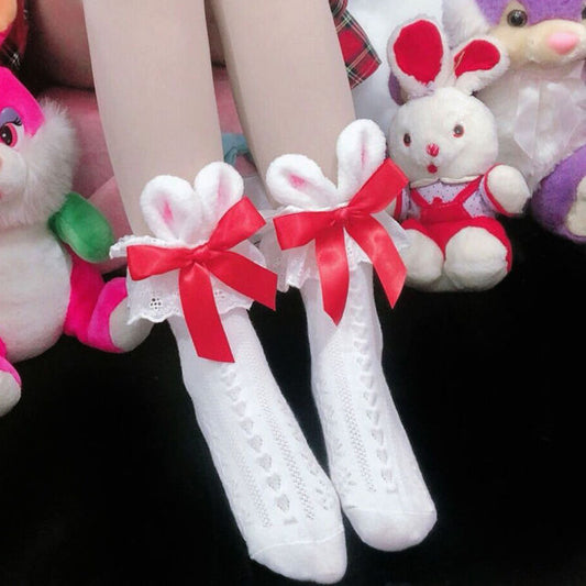 Lolita Bowknot Cotton Socks