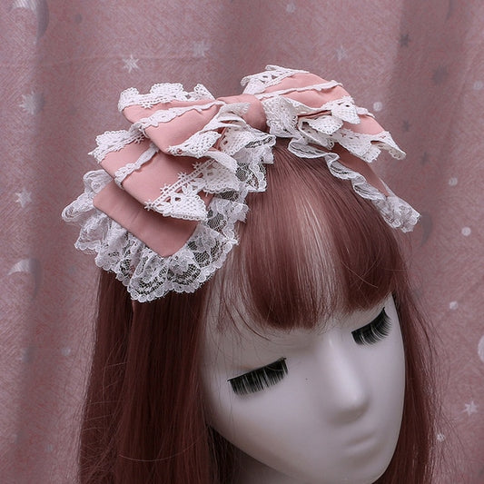 Lace Hair Band KC Girl Lolita Kawaii Bow Headband