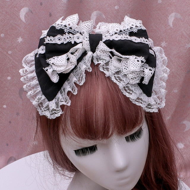 Lace Hair Band KC Girl Lolita Kawaii Bow Headband