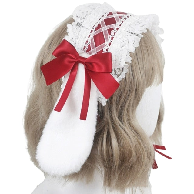 Anime Lolita Bunny Ears Hairband Sweet Bow