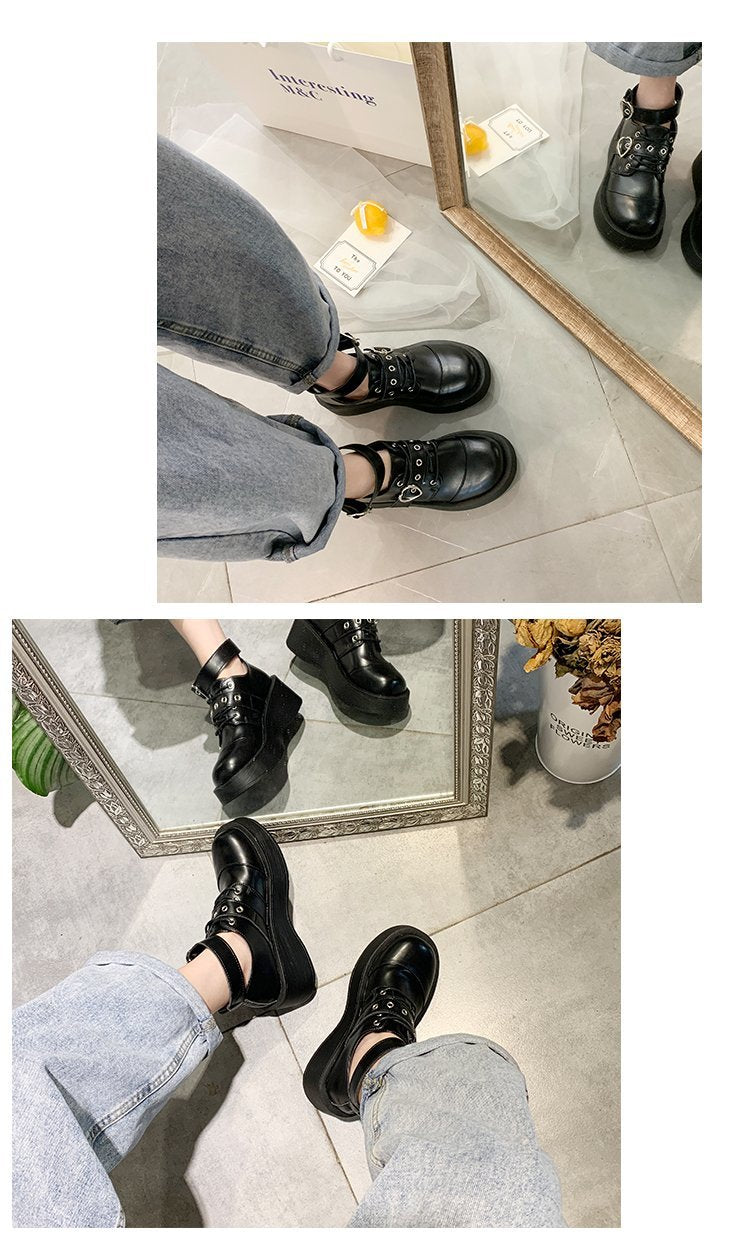 Black Ladies Harajuku Shoes