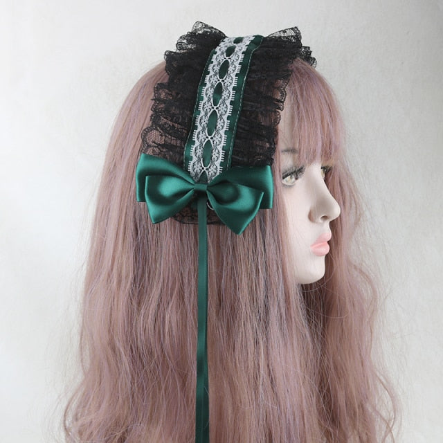 Lolita Dimensional Lace Trim Bowknot Hairpin