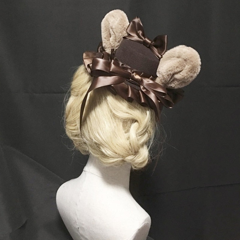 Sweet Lolita Ribbon Bow Mini Top Hat