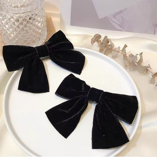 Dark Lolita Satin Big Bowknot Hairclip