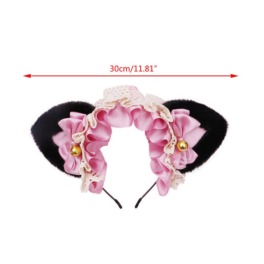 Lolita Cosplay Animal Headband Plush Cat Ears