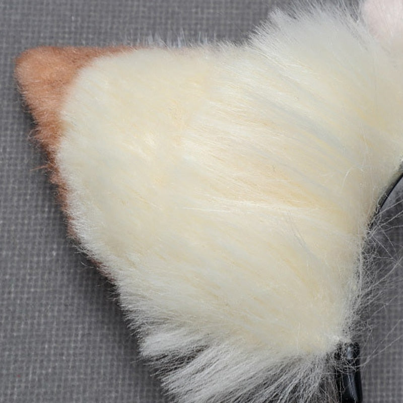 Furry Anmimal Faux Fur Antler Hair Band