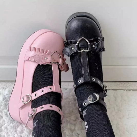 JK Goth Lolita Shoes Plus Size