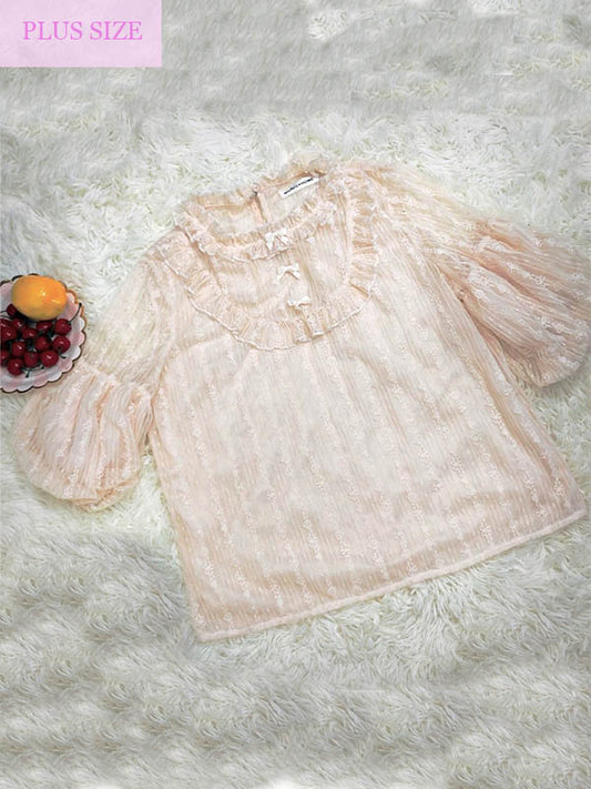Fairy Bow Court Lace Blouse